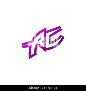 RC Premium emblem logo initial esport and gaming design concept Stock Vector
