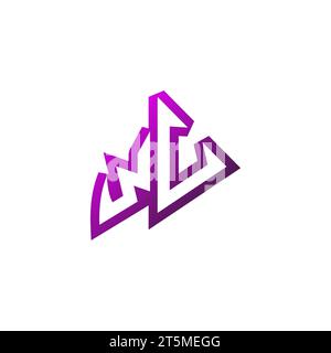 WV Premium emblem logo initial esport and gaming design concept Stock Vector
