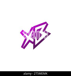 XB Premium emblem logo initial esport and gaming design concept Stock Vector