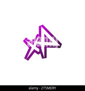 XP Premium emblem logo initial esport and gaming design concept Stock Vector