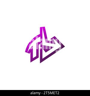 TY Premium emblem logo initial esport and gaming design concept Stock Vector