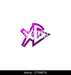 XG Premium emblem logo initial esport and gaming design concept Stock Vector
