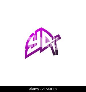YA Premium emblem logo initial esport and gaming design concept Stock Vector