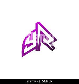 YR Premium emblem logo initial esport and gaming design concept Stock Vector