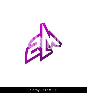 ZM Premium emblem logo initial esport and gaming design concept Stock Vector