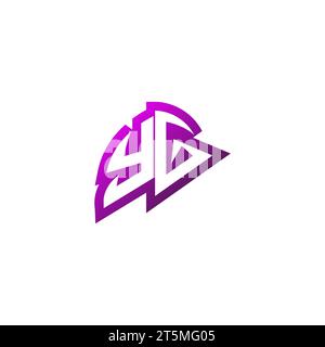 YG Premium emblem logo initial esport and gaming design concept Stock Vector