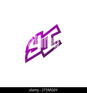 YI Premium emblem logo initial esport and gaming design concept Stock Vector