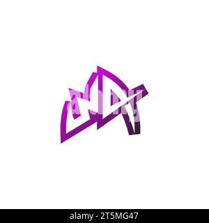 WA Premium emblem logo initial esport and gaming design concept Stock Vector
