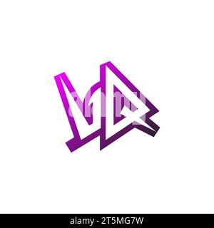 VQ Premium emblem logo initial esport and gaming design concept Stock Vector