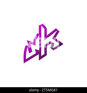 WK Premium emblem logo initial esport and gaming design concept Stock Vector