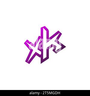 XK Premium emblem logo initial esport and gaming design concept Stock Vector