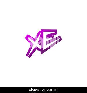 XE Premium emblem logo initial esport and gaming design concept Stock Vector