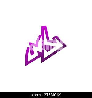 WY Premium emblem logo initial esport and gaming design concept Stock Vector