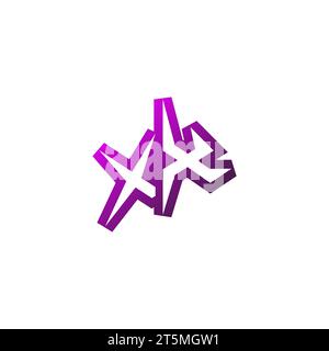 XX Premium emblem logo initial esport and gaming design concept Stock Vector