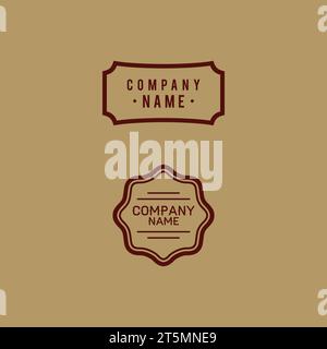 Stamp Wood logo vector. stamp vintage design Stock Vector