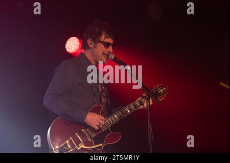 Photographs of Definitely Mightbe performing at Clyde Rooms Edmiston House Glasgow on the 3rd November 2023 Stock Photo