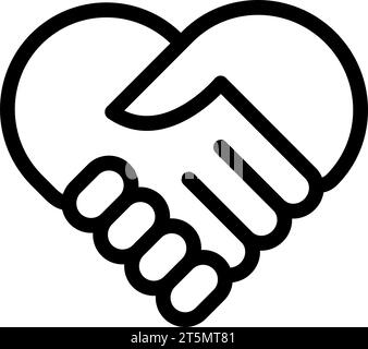 Hands with heart line style icon vector design Stock Vector Image & Art ...