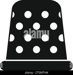 sewing thimble finger protector icon, black vector sign with editable  strokes, concept illustration Stock Vector Image & Art - Alamy