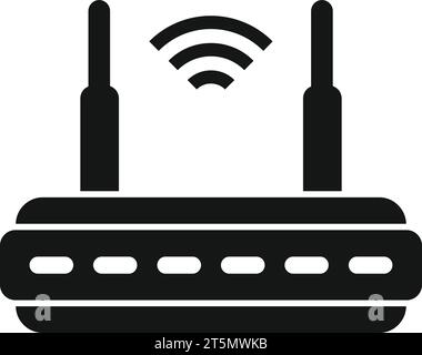 Wifi router icon simple vector. Smart office. Computer data internet Stock Vector