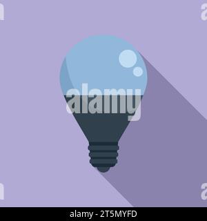 Remote control bulb icon flat vector. Inside remote. Home illumination Stock Vector