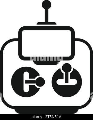 Drone map tech icon simple vector. Aerial land view. Remote smart ...