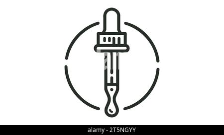 Black outlined vector illustration of a dropper Stock Vector Image ...