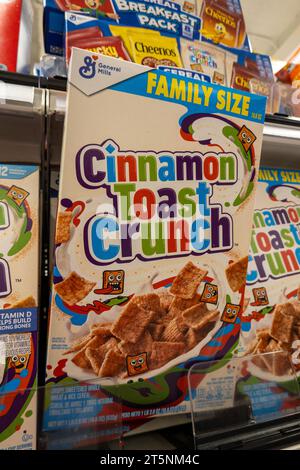 Breakfast cereal aisle at Target in New York City, USA  2023 Stock Photo