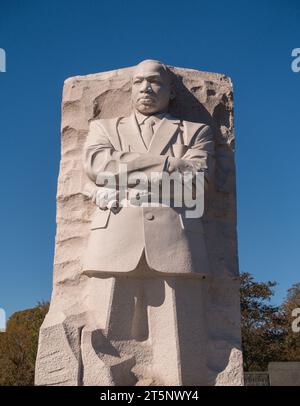 WASHINGTON, DC, USA - Martin Luther King, Jr. Memorial. The Stone of Hope granite statue at Tidal Basin. Stock Photo