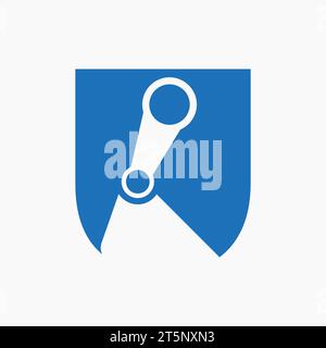 Letter U Logo Excavator For Construction Logo Vector Template Stock Vector