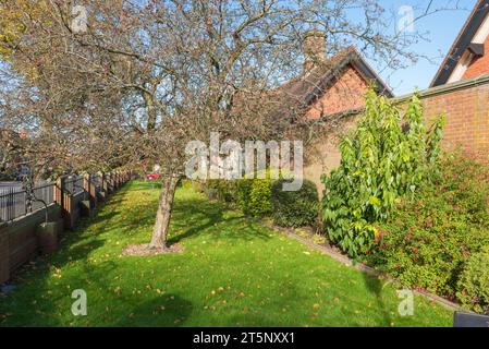 The Bournville Almshouses in Bournville, Birmingham were built by Richard Cadbury in 1898 for the benefit of Cadbury workers Stock Photo