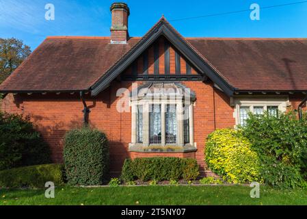 The Bournville Almshouses in Bournville, Birmingham were built by Richard Cadbury in 1898 for the benefit of Cadbury workers Stock Photo