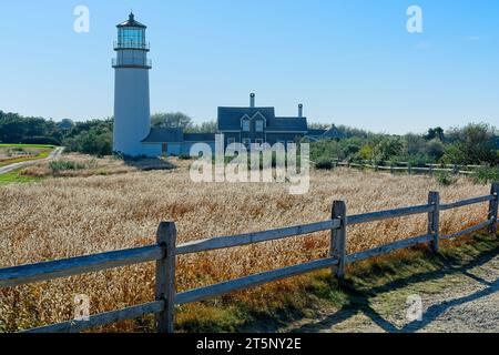 Highland Light Station, also known as Cape Cod Light, Commissioned by George Washington  in 1797, current brick tower, built  in 1857 Stock Photo