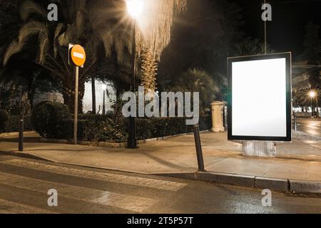 Mock up blank advertising light box city Stock Photo