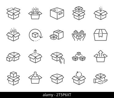 Goods line icons collection. Merchandise, Wares, Products, Articles ...
