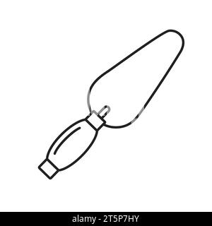 Trowel icon, outline in doodle style Stock Vector