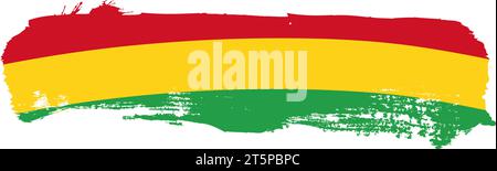 Guinea flag brush shape, vector illustration Stock Vector