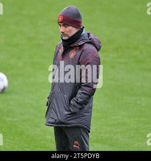 Manchester, England, 6th November 2023. Josep Guardiola manager of Manchester City, during the Manchester City UEFA Champions League Open training session (Credit Image: ©Cody Froggatt/Alamy Live News) Stock Photo
