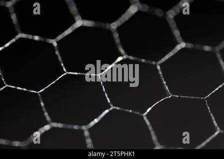 Honeycomb metal pattern. Black texture. Stock Photo