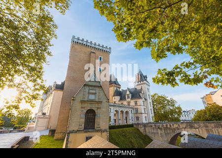 Exterior view of Pau Castle, a historic monument in France Stock Photo