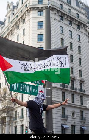 Washington, United States. 06th Nov, 2023. Anti-Israel protestors rally and march in Washington, DC, USA, on Saturday, November 4, 2023. Photo by Rod Lamkey/CNP/ABACAPRESS.COM Credit: Abaca Press/Alamy Live News Stock Photo