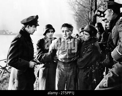 Oskar Werner, on-set of the film, 'Decision before Dawn', 20th Century-Fox, 1951 Stock Photo