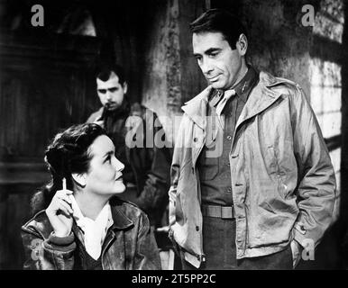 Dominique Blanchar, Gary Merrill, on-set of the film, 'Decision before Dawn', 20th Century-Fox, 1951 Stock Photo