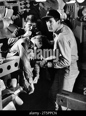 Murray Rose, Rock Hudson, on-set of the film, 'Ice Station Zebra', MGM, 1968 Stock Photo