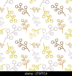 Seamless floral pattern element vector shape doodle plant abstract texture background illustration for digital paper and print materials. Stock Vector