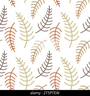 Seamless floral pattern element vector shape doodle plant abstract texture background illustration for digital paper and print materials. Stock Vector