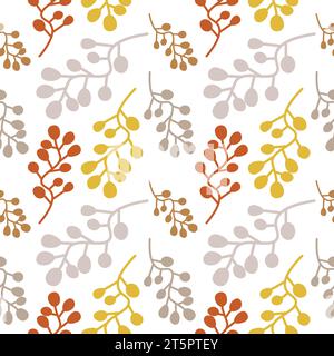 Seamless floral pattern element vector shape doodle plant abstract texture background illustration for digital paper and print materials. Stock Vector