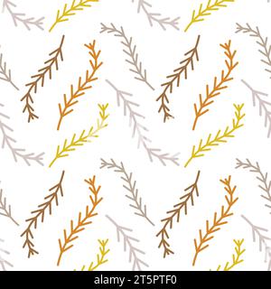 Seamless floral pattern element vector shape doodle plant abstract texture background illustration for digital paper and print materials. Stock Vector