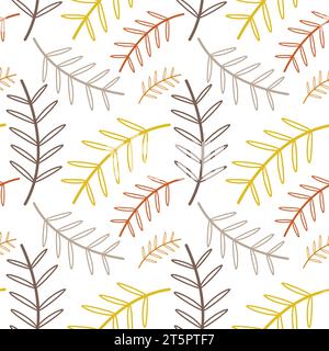Seamless floral pattern element vector shape doodle plant abstract texture background illustration for digital paper and print materials. Stock Vector