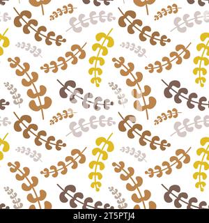 Seamless floral pattern element vector shape doodle plant abstract texture background illustration for digital paper and print materials. Stock Vector