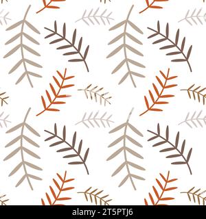 Seamless floral pattern element vector shape doodle plant abstract texture background illustration for digital paper and print materials. Stock Vector
